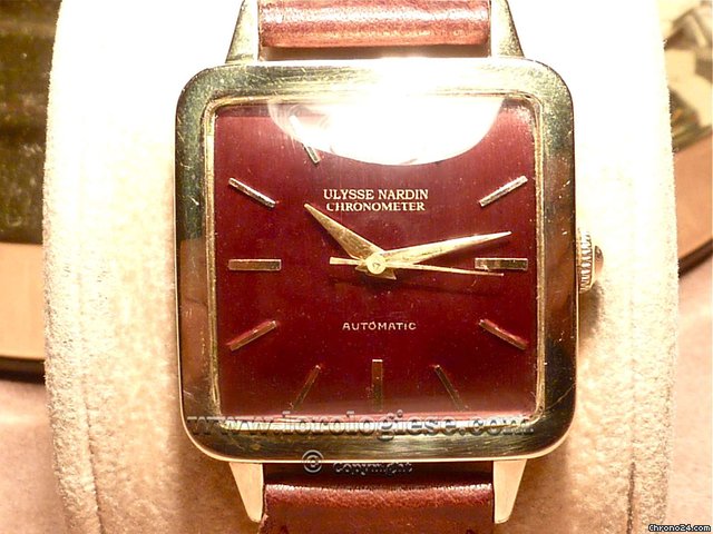 Ulysse Nardin Vintage CIOCCOLATONE AUTOMATIC Gran Carre tank watches