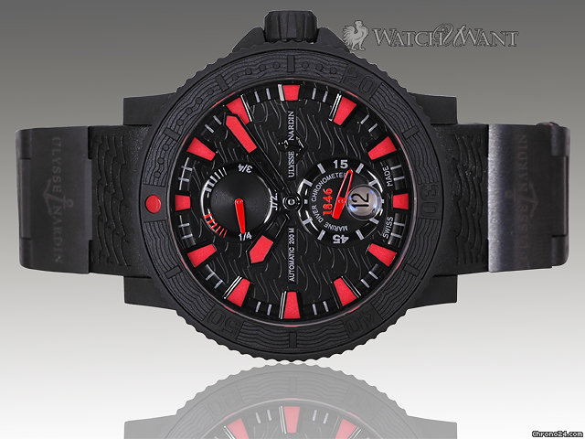 Ulysse Nardin Maxi Marine Diver 200m "BLACK SEA" LIMITED EDITION - 46mm Rubber Coated Stainless Steel Case - Brand New in Box watches