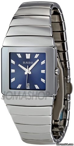 Rado Sintra Blue Dial Platium Tone Ceramic Unisex Watch R13332212 watches