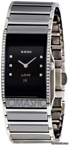 Rado Integral Medium Diamond Dial Platinum Tone Ceramic Watch R20758752 watches