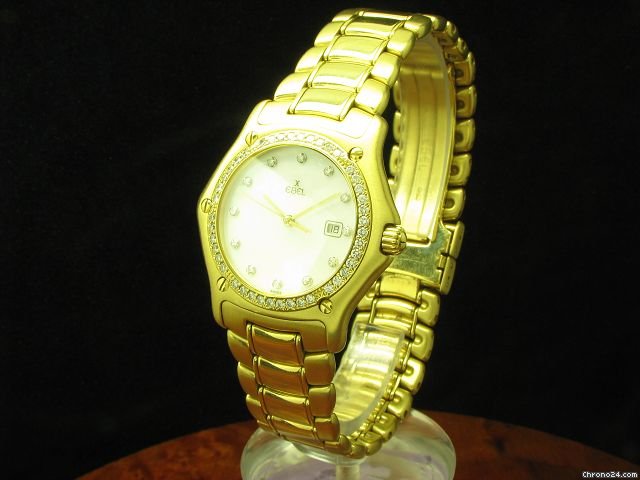 Ebel 1911 Date 18kt Gold Herrenuhr Mit Brillant L¨¹nette watches