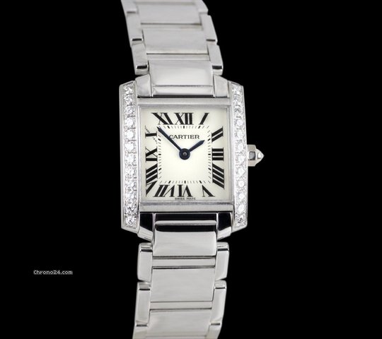 Cartier Tank Francaise 18k White Gold Diamonds watches