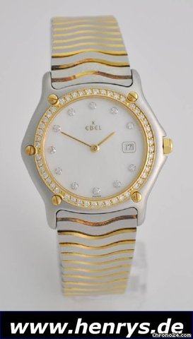 Replica Ebel Classic Wave 2-tone motherpearl Diamonds Watch