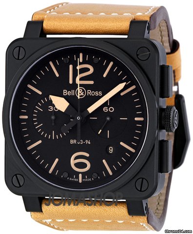 Bell & Ross Instrument Heritage Black Dial Chronograph Automatic 42MM Mens Watch BR-03-94-HERITAGE watches