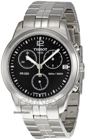 Tissot PR100 Chronograph Black Dial Mens Watch T0494171105700 watches