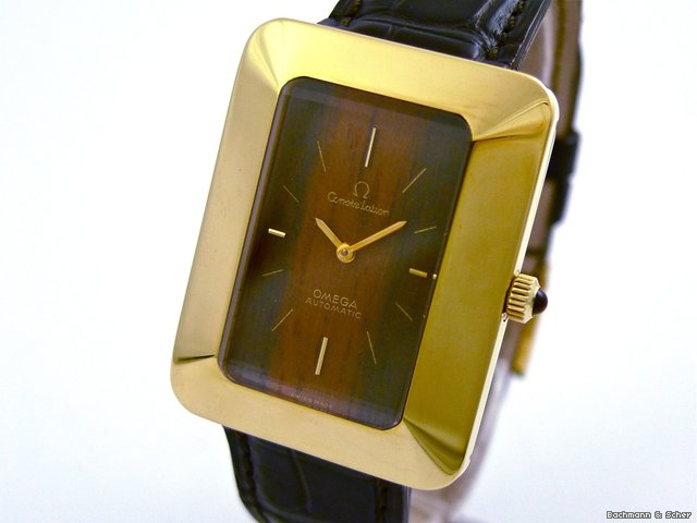 Omega Constellation Automatic, 18kt Yellow Gold, Wood Dial watches