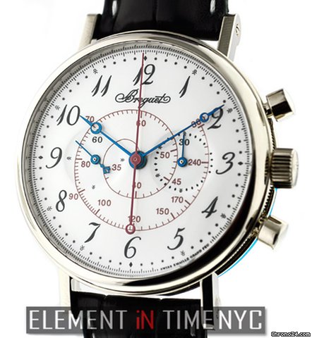 Breguet Classique Chronograph 18k White Gold NIB watches