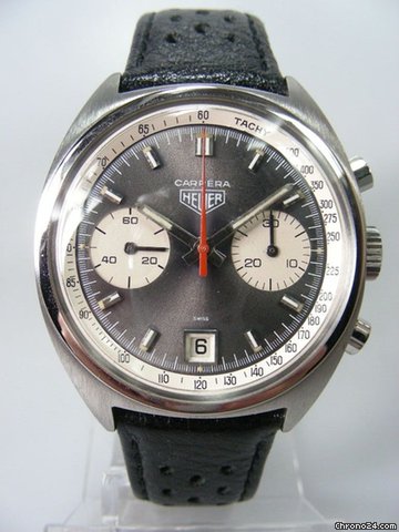 TAG Heuer Carrera chronographe vintage 73453N calibre 7734 cadran ardoise watches