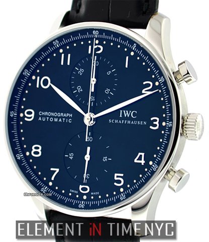 IWC Portuguese Chronograph Black Dial 3714 Like New watches