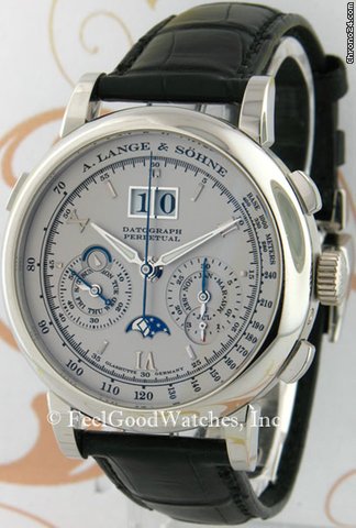 A. Lange & Sohne 410.025 Datograph Perpetual Calendar, Platinum watches