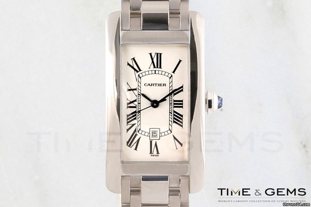 Cartier Tank Americaine 18K White Gold Watch watches