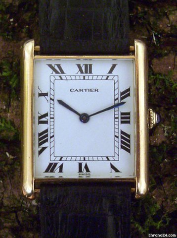 Cartier "Jumbo" Tank mit CARTIER Faltschlie e in 18kt. Gold watches