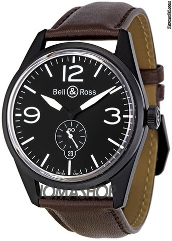 Bell & Ross Vintage Original Carbon Black Dial Automatic Mens Watch BR123-BL-CB watches