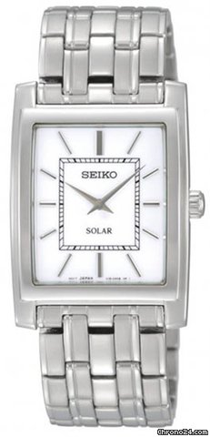 Seiko White Dial Stainless Steel Solar Mens Watch SUP895 watches