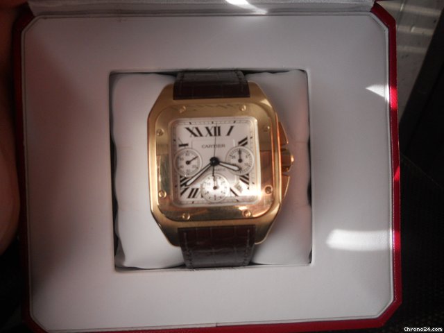 Cartier SANTOS 100 XL CHRONOGRAPH YELLOW GOLD AUTOMATIC watches
