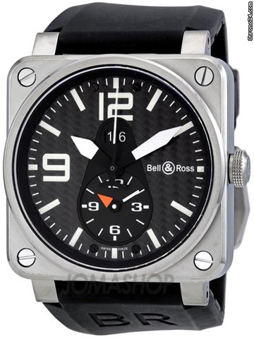 Bell & Ross Aviation GMT Carbon Fiber Dial Mens Watch BR0351-GMT watches