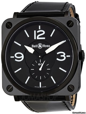 Bell & Ross Aviation Black Dial Black Patent Leather Unisex Watch BRS-BLK-BKPAT watches