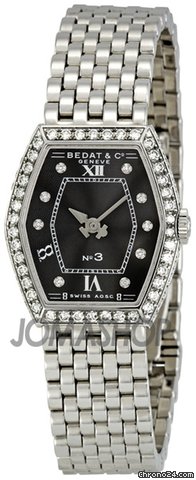 Bedat & Co No. 3 Black Diamond Dial Stainless Steel Ladies Watch 306.051.309 watches