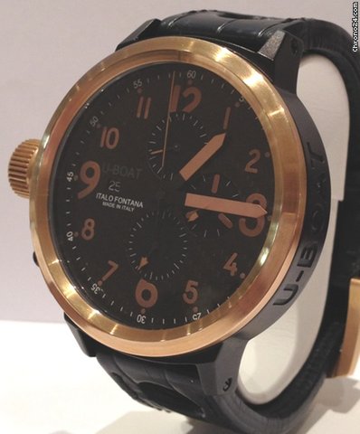 U-Boat Flightdeck 50 mm or rose watches