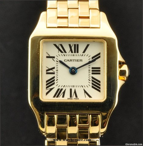 Cartier 18k Y/G Ladies Santos Demoiselle B&P W25063X9 watches