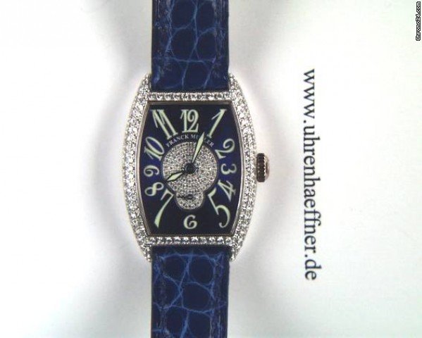 Franck Muller Cintree Curvex Diamond Wei gold 35x25mm watches