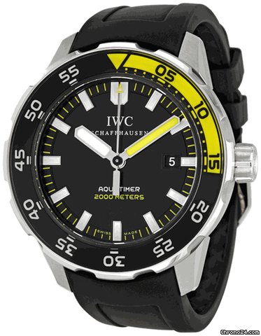 IWC Aquatimer Black Dial Rubber Strap Automatic Mens Watch 3568-10 watches