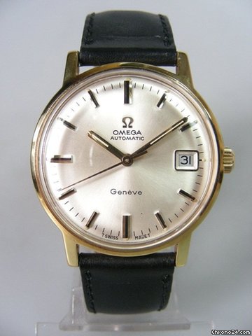 Omega Classique vintage or plaque cadran silver watches