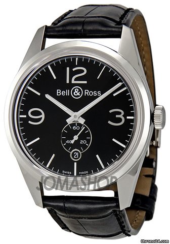 Bell & Ross Officer Black Dial Automatic Mens Watch BR123-OFFICER-BL watches