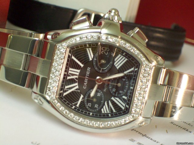 Cartier Roadster Chrono briljanten lunette watches