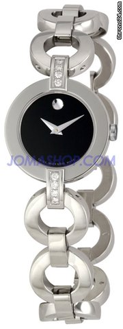 Movado Ladies Bela Moda Stainless Steel Bracelet Watch 0606263 watches