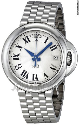 Bedat & Co No. 8 Opaline Guilloche Dial Stainless Steel Automatic Ladies Watch 828-011-600 watches