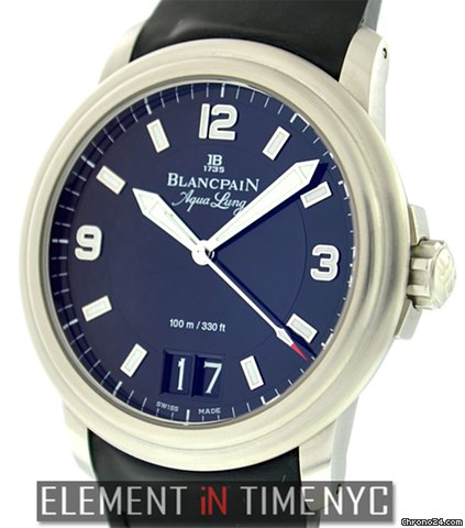 Blancpain Leman Aqua Lung Grande Date 2850b-1130a-64b NIB watches