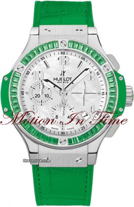 Hublot BIG BANG TUTTI FRUTTI "GREEN APPLE" STAINLESS BAGUETTE 41mm watches