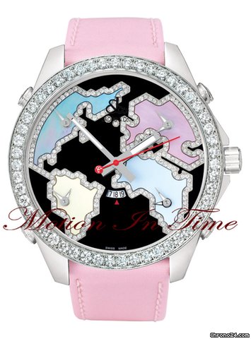 Replica Jacob & Co. "THE WORLD IS YOURS" 5-TIMEZONE 47mm black enamel & pastel Watch