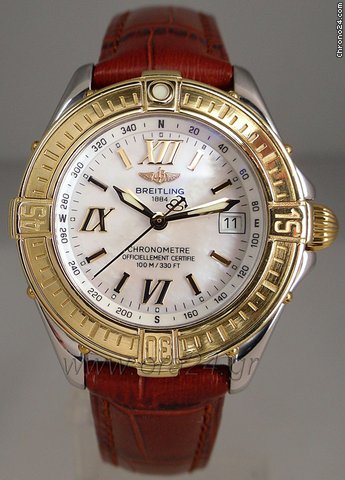 Breitling Windrider Lady B-Class Gold/Steel MOP Dial watches