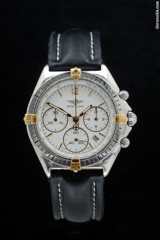Breitling Stahl/Gold am Lederband -TOP ZUSTAND- watches
