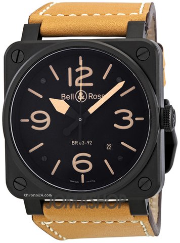 Bell & Ross Instrument Heritage Black Dial Automatic 42MM Mens Watch BR-03-92-HERITAGE watches