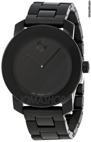 Movado Small Bold Black Dial Black Bracelet Quartz Unisex Watch 3600049 watches