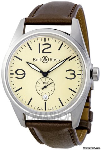 Bell & Ross Vintage Original Cream Dial Automatic Mens Watch BRV123-CRM-ST watches