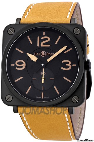 Bell & Ross Aviation Heritage Black Dial Ceramic Unisex Watch BRS-HERITAGE watches