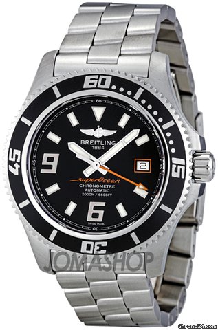 Breitling Superocean 44 Black Dial Stainless Steel Mens Watch A1739102-BA80SS watches