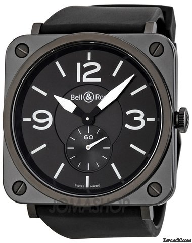 Bell & Ross Aviation Black Dial Ceramic Case Unisex Watch BRS-BL-MATCER watches