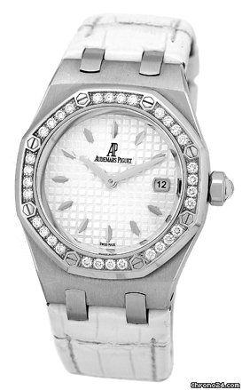 Replica Audemars Piguet Lady's Stainless Steel Diamond Lady Royal Oak Offshore Strapwatch Watch