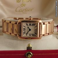 Cartier tank mini red gold quartz watches