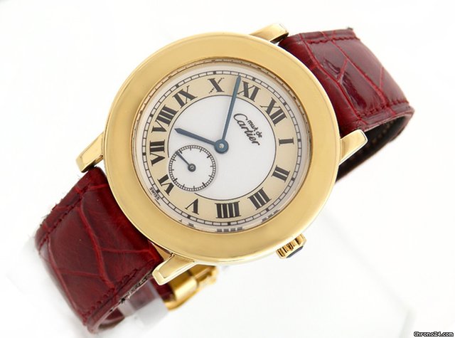 Cartier "must de Cartier" - Silber/vergoldet, Quarz, Leder watches