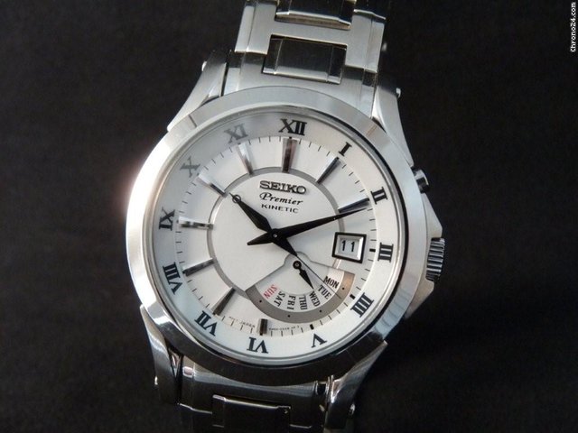 Replica Seiko Kinetic Premier retrograde Day Indicator SRN001P1 Watch