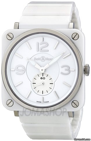 Bell & Ross Aviation 39 MM White Unisex Watch BRS-WH-CERAMIC/SCE watches