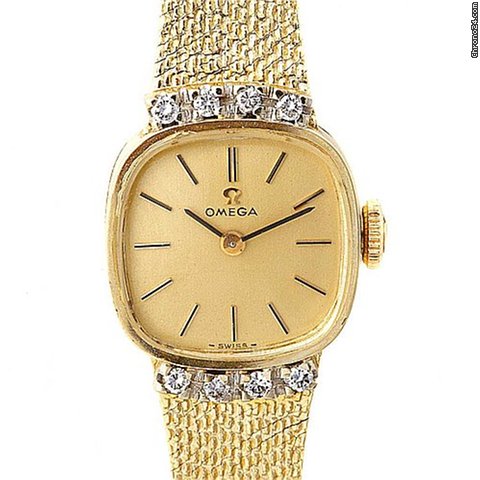 Omega Vintage Ladies 14k Yellow Gold Diamond Watch watches