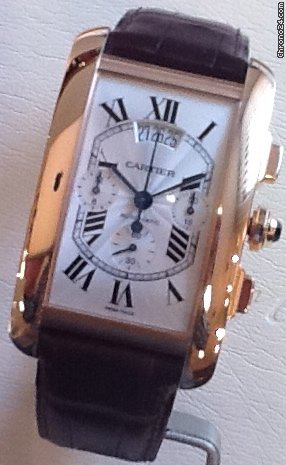 Cartier Tank Americaine Chrono XL Pink-gol watches