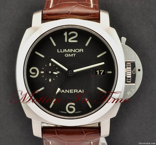 Replica Panerai PAM 320 Luminor 1950 3 Days GMT Automatic Stainless Steel 44 Watch
